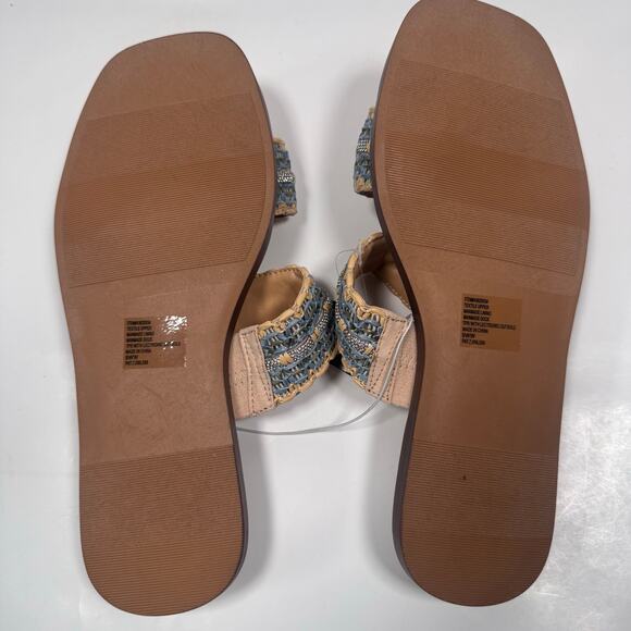 Torrid Embellished Double Band Slide size 9WW Boho Resort Summer NEW - Picture 6 of 7